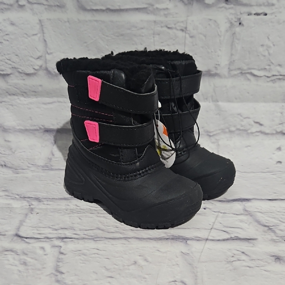 Wonder Nation Kids Boots with Black and Pink Accents